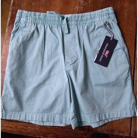Vineyard Vines Other - NWTs Vineyard Vines Boys Pull On Chino Shorts Aqua Cotton Stretch 14